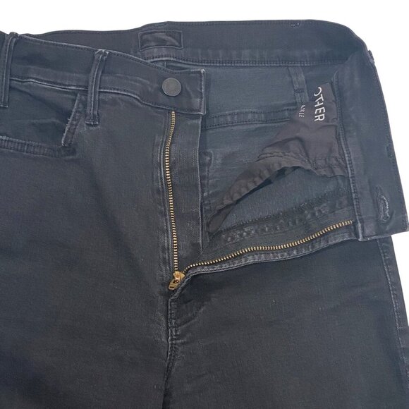 Mother The Hustler Ankle Fray Jeans in Not Guilty washed black women’s 27 - Picture 11 of 16